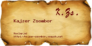 Kajzer Zsombor névjegykártya